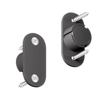 Magnete per porte scorrevoli e contropiastra, incasso diametro 15 mm colore Nero