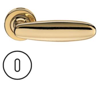 Fusital serie  AC 1 NOVANTACINQUE h326r8 Maniglia per porta interna rosetta bocchetta foro normale oro lucido