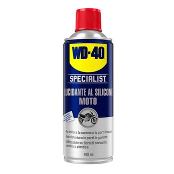 WD-40 Specialist 39021 Lucidante al silicone per moto spray, 400 ml, colore liquido marrone giallo