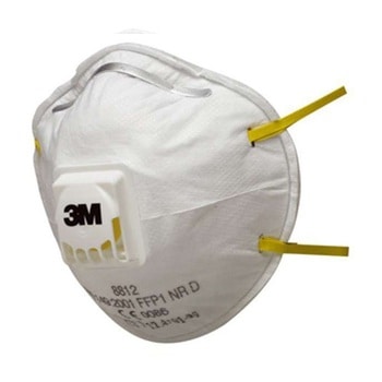 Respiratore filtrante monouso 8812 8000 Classic 3M, classe FFP1 NR D, con valvola, colore Bianco