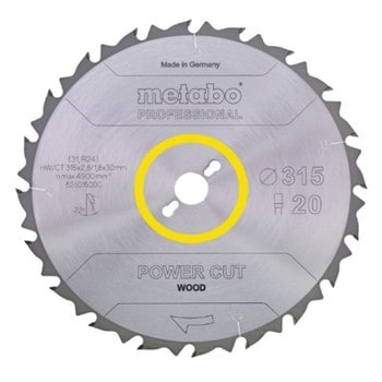 Disco circolare Metabo per legno, impiego su sega circolare, diametro 250 mm, materiale Metallo Duro