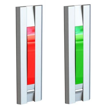 Semaforo Indicatore luminoso rosso-verde 55030 Opera, Frontale in Alluminio Anodizzato