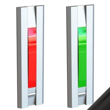Semaforo Indicatore luminoso rosso-verde 55030N Opera, Frontale in Alluminio Anodizzato Nero