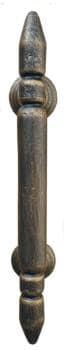 Maniglione in ferro Galbusera art 2322, 315 mm, con rosetta, finitura Nero Antico