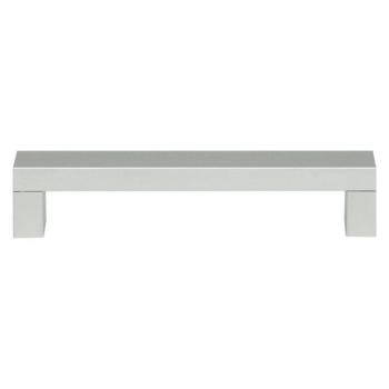 Maniglie per mobili di Design squadrato Alluminio Häfele, dimensione 140 x 35 mm, Interasse 128 mm colore Argento
