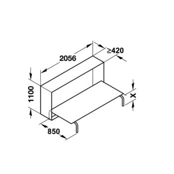 Meccanismo per letto singolo ribaltabile trasversale letto 900 x 2000 mm CON MATERASSO compreso