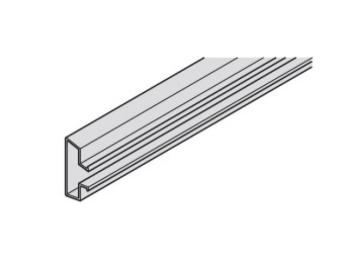Profilo a sezione trapezoidale 3100 mm Alluminio anodizzato Argento