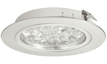 Lampada tonda da incasso Hafele per vetrina, tipo Loox Led 3001, potenza 1,7 W, luce bianco caldo 3200 K, in alluminio,  [...]