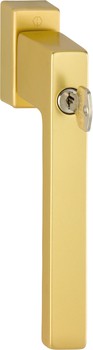 Maniglia per scorrevole parallelo Hoppe serie Toulon, con chiave per chiusura di sicurezza, lunghezza quadro 32-42 mm, in Alluminio, finitura Oro
