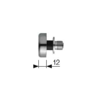 Sistema di fissaggio n. 9 per maniglione singolo con rosetta cieca su porta in cristallo Hoppe BS-901/C Misura 8-12 mm