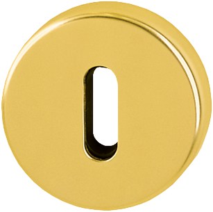 Hoppe accessorio Bocchetta tonda, per porte interne, diametro 52 mm, per serratura foro normale, in Alluminio, finitura Oro