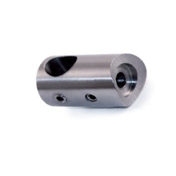 Supporto passante per tondini corrimano IAMDesign, diametro foro 10,2 mm, diametro tubo 42,4 mm, in acciaio inox, finitura Satinata