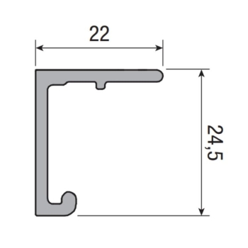 Binario superiore Koblenz per scorrevole System 1010-20, per anta singola, lunghezza 3000 mm, in Alluminio, finitura Argento