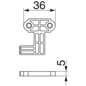 Spessore per griffa di chiusura per spagnoletta dx/sx MAICO 41532 Rustico, spessore 5 mm
