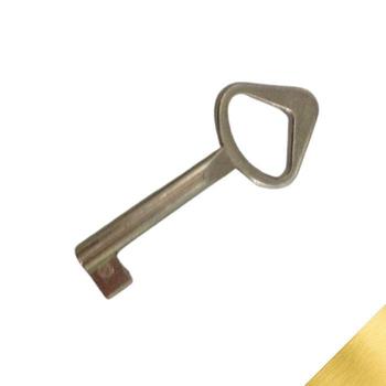 Chiave O1679 Meroni per serratura da mobile, lunghezza collo 36 mm, finitura Ottonato