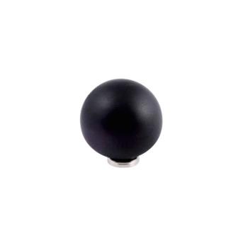 Pomello per mobile a sfera in Ceramica, pomolo serie BUBBLE, Ø 50 mm, colore Nero Opaco