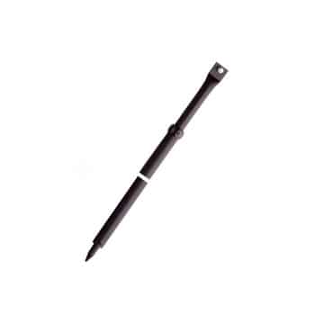 Asta lunga MOTTURA registrabile da 156 a 220 cm, con puntale diametro 10 mm, verniciata nera