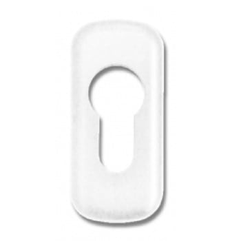 Copricilindro di sicurezza sagomato Comfort Master per maniglia, dimensioni 7x31,5 mm, finitura 9010 Bianco
