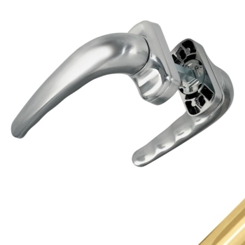 Doppia maniglia Comfort Master, con rosetta e molla, dimensioni 31x61 mm, finitura Oro