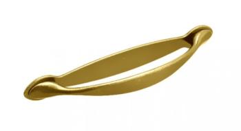Maniglia con placca per mobile Mital, interasse 96 mm, colore Oro lucido