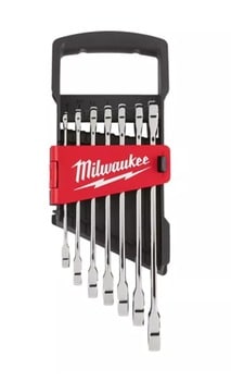 Set di 7 chiavi combinate Max Bite Milwaukee, misure 8-17 mm, finitura Acciaio con Cromatura