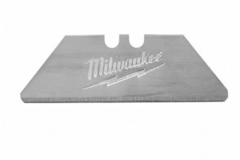 Lama di ricambio coltellini Milwaukee, Lama per cartone con bordi arrotondati, lunghezza totale 62 mm, confezione 5 pezzi, lama in Carburo