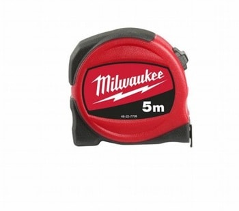 Flessometro Milwaukee, flessometro serie Slim Design, diametro lama 25mm, lunghezza 5m, rivestimento Nylon