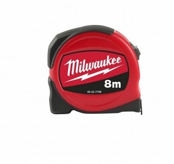 Flessometro Milwaukee, flessometro serie Slim Design, diametro lama 25mm, lunghezza 8m, rivestimento Nylon