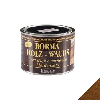 Cera di api Holzwachs Borma Wachs 0120 per legno, mordenzata, in pasta, latta 500 ml, colore Noce Medio 59