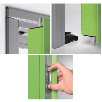 Kit Secur Ninz 3105008, per installare chiusura a 3 punti su porta Rever a 1 anta o 2, altezza 2050 mm