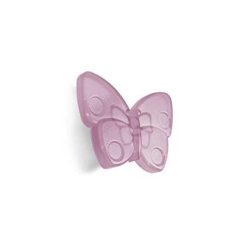 Pomello a forma di Farfalla per mobili, Polideas 53X56 mm, Rosa