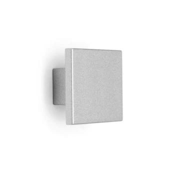 Pomello quadrato, serie Quadro Polideas, 30 x 30 mm, Alluminio