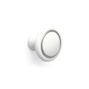 Pomello per mobili, serie Ring Polideas, diametro 35 mm, Bianco