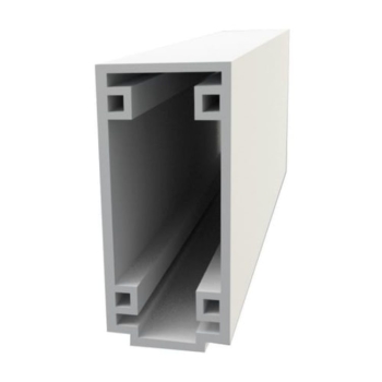 Traverso inferiore Klima PosaClima, profilo scatolato estruso in PVC, sezione 20x45 mm, finitura Alluminio