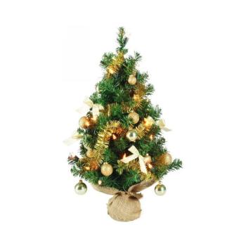 Albero di Natale 60 cm Verde Oro