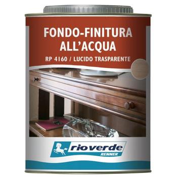 Vernice ad acqua Rioverde RP4160 Renner, per legno, confezione 750 ml, finitura Trasparente Lucido