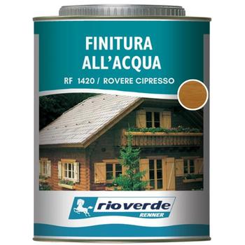 Finitura ad acqua Rioverde RF1420 Renner, per legno, confezione 750 ml, colore Rovere Cipresso