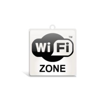 WiFi Zone Pittogrammi in PVC 10 x 10 cm Bianco