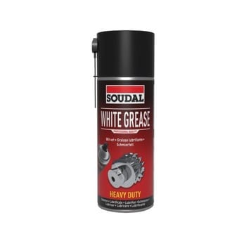 Spray tecnico Grasso Bianco Soudal per metallo e plastica, bombola 400 ml, colore Bianco