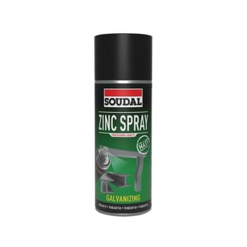 Spray Zinc Spray Soudal per protezione zinco non trattato, bombola 400 ml, colore Grigio Opaco