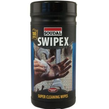 Salviette detergenti Swipex Soudal per mano e utensile, barattolo da 100 pezzi