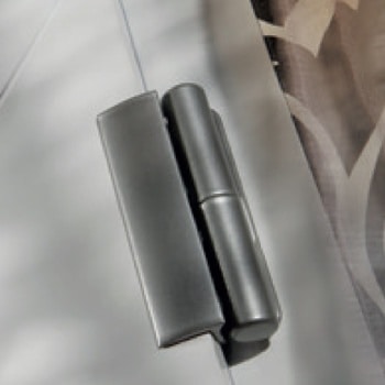 Cerniera Estetic 2D-15 in PVC per portoncino dimensione gambo 8,7x60 mm, finitura Plastificato Bianco 
