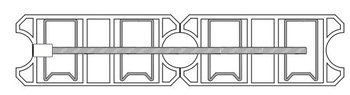 Barra filettata SFS Intec 284060 per persiane, lunghezza 1000 mm, passo M8 in acciaio, finitura Zincato Bianco