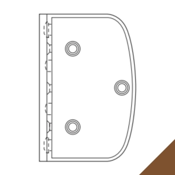 Tasca S SFS per Cerniera Estetic 2D, dimensioni 64x98 mm, finitura Caramello