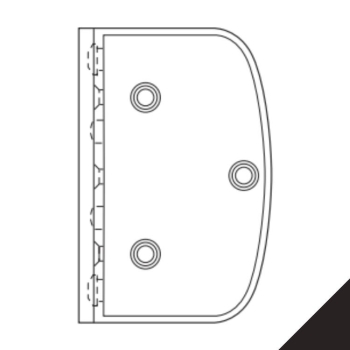 Tasca S SFS per Cerniera Estetic 2D, dimensioni 64x98 mm, finitura Marrone