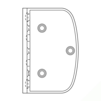 Tasca S SFS per Cerniera Estetic 2D, dimensioni 64x98 mm, finitura Bianco