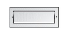 Griglia rettangolare Edilplast per serramenti, dimensioni 180x60 mm, con fune, finitura Bianco