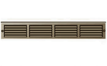 Griglia Aerazione rettangolare in metallo Edilplast griglia400 x 60 marrone con Rete da Sovrapporre