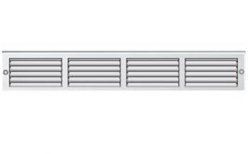 Griglia Aerazione rettangolare in metallo Edilplast griglia 400 x 60 Bianca con Rete da Sovrapporre