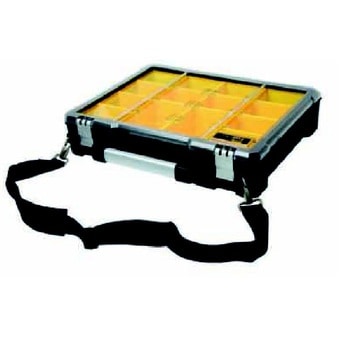 Organizer portaminuteria professionale serie FatMax Stanley, 14 scomparti, con tracolla, dimensioni 49,2x11x43,1 cm